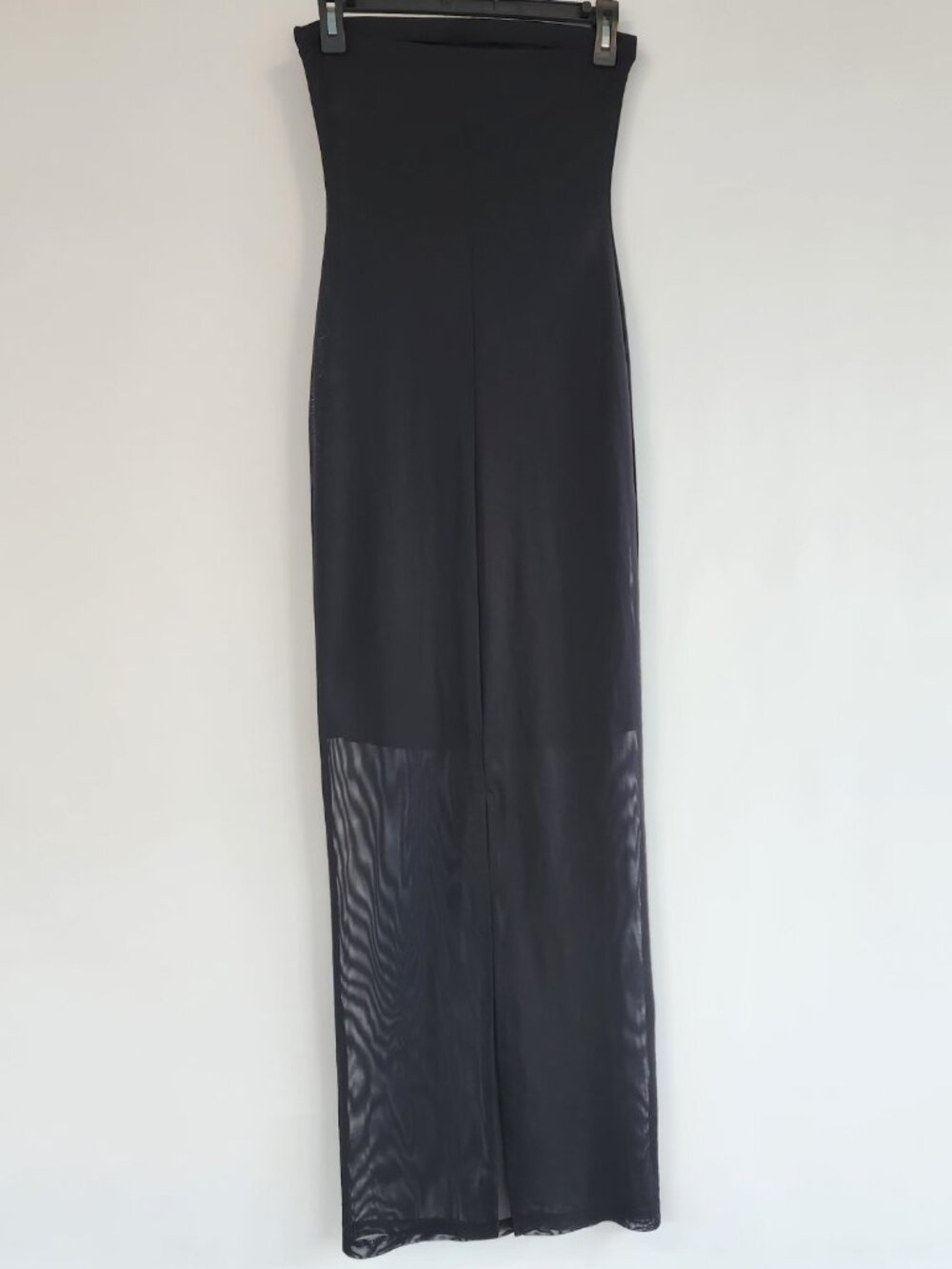 🖤Forever 21 Black Mesh Maxi Skirt Size Small Sheer Overlay Minimalist Elegant